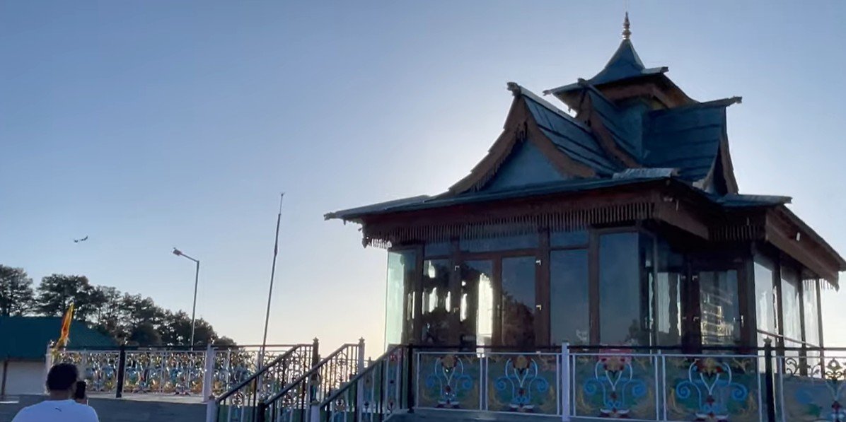 Closer view of the wooden Hatu Temple architecture