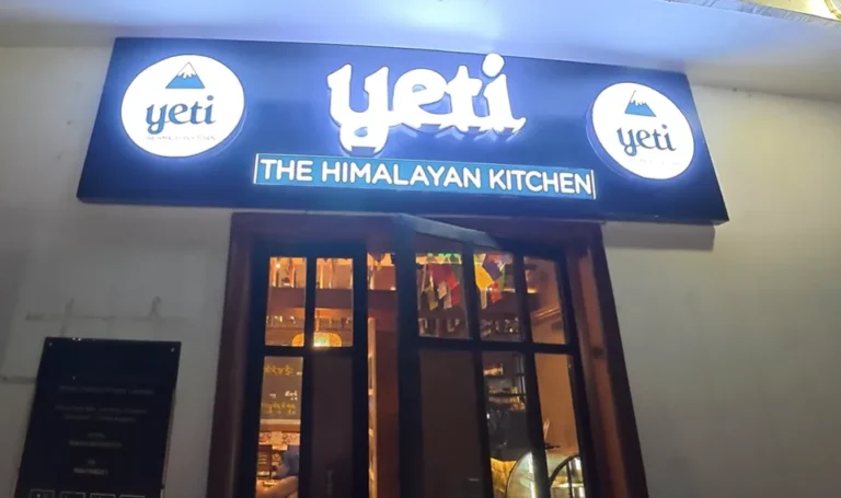 Entrance of Yeti The Himalayan Kitchen at Cross Point Mall Gurgaon